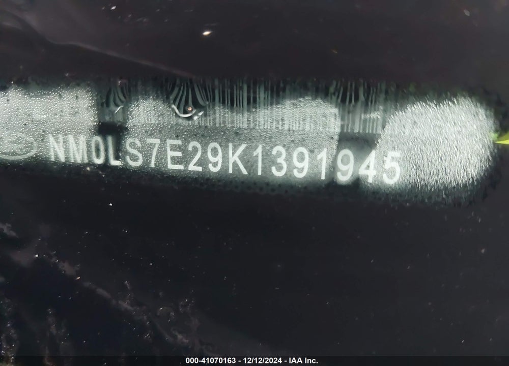 2019 FORD TRANSIT CONNECT XL VIN: NM0LS7E29K1391945
