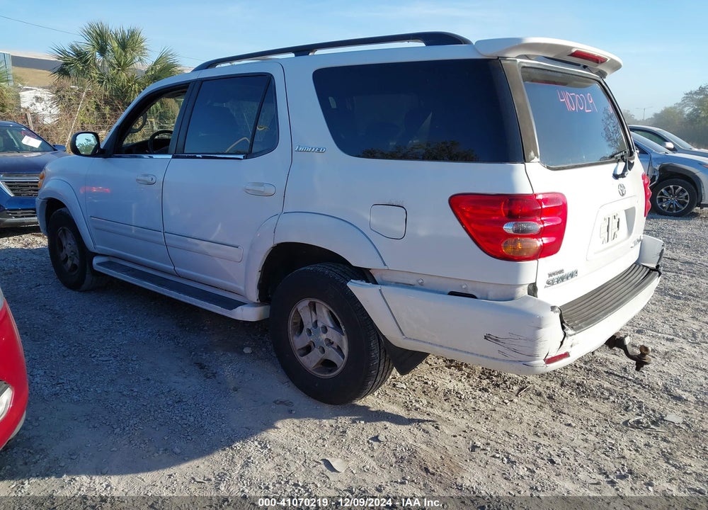 2001 TOYOTA SEQUOIA LIMITED V8 VIN: 5TDBT48A61S007487