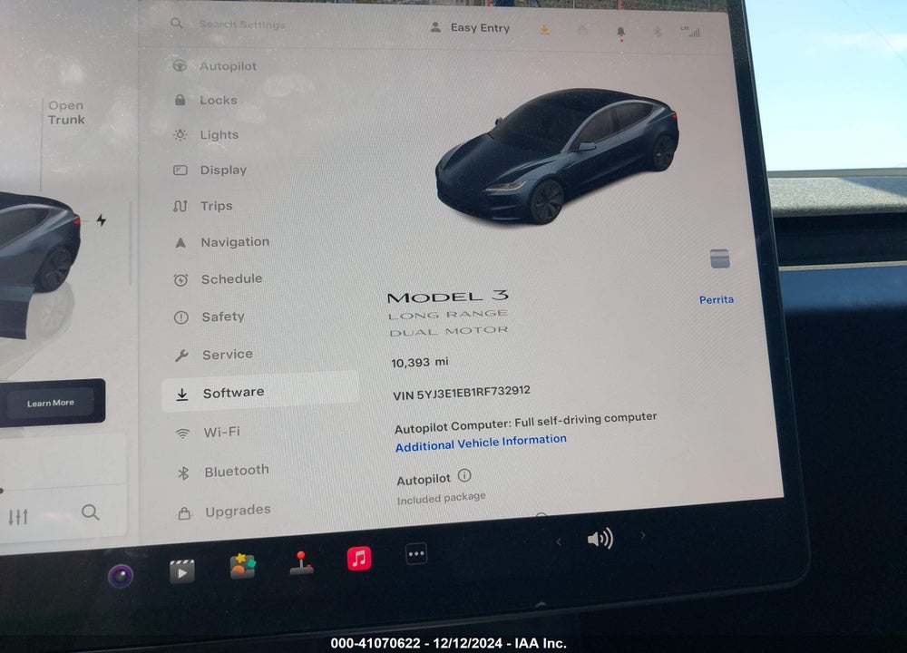 2024 TESLA MODEL 3 VIN: 5YJ3E1EB1RF732912
