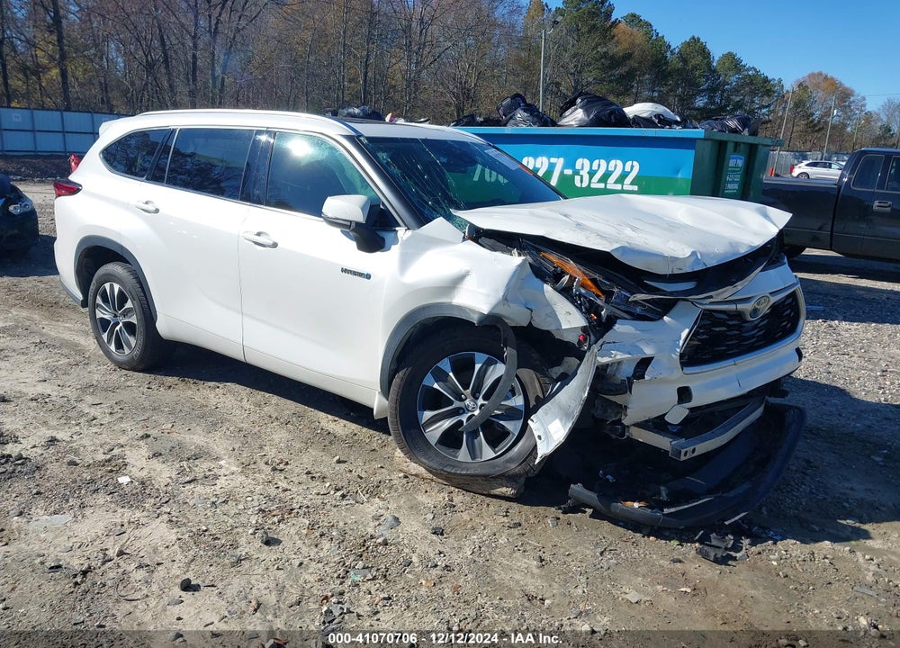 2021 TOYOTA HIGHLANDER HYBRID XLE VIN: 5TDGARAH5MS503725