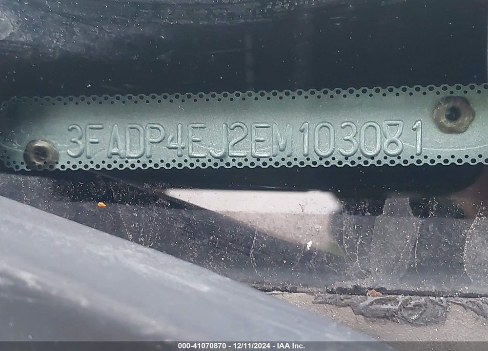 2014 FORD FIESTA SE VIN: 3FADP4EJ2EM103081