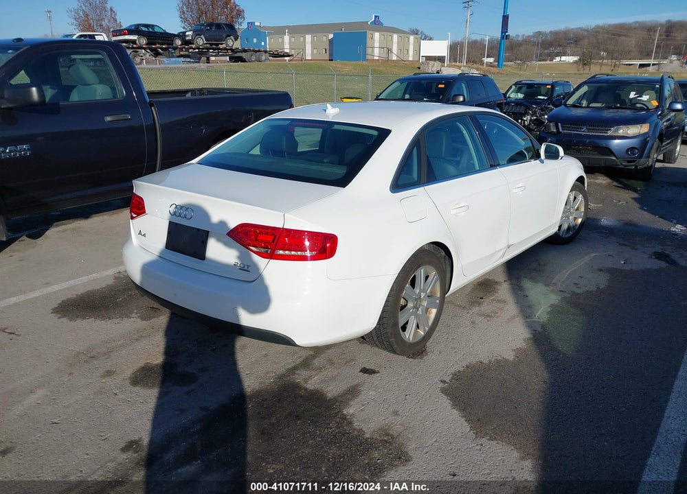 2012 AUDI A4 2.0T PREMIUM VIN: WAUBFAFL0CN006786