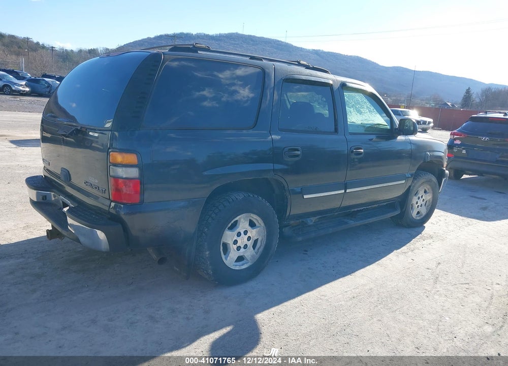 2004 CHEVROLET TAHOE LS VIN: 1GNEK13Z04J279876