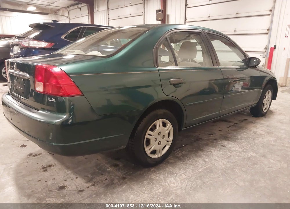 2001 HONDA CIVIC LX VIN: 1HGES15521L049017