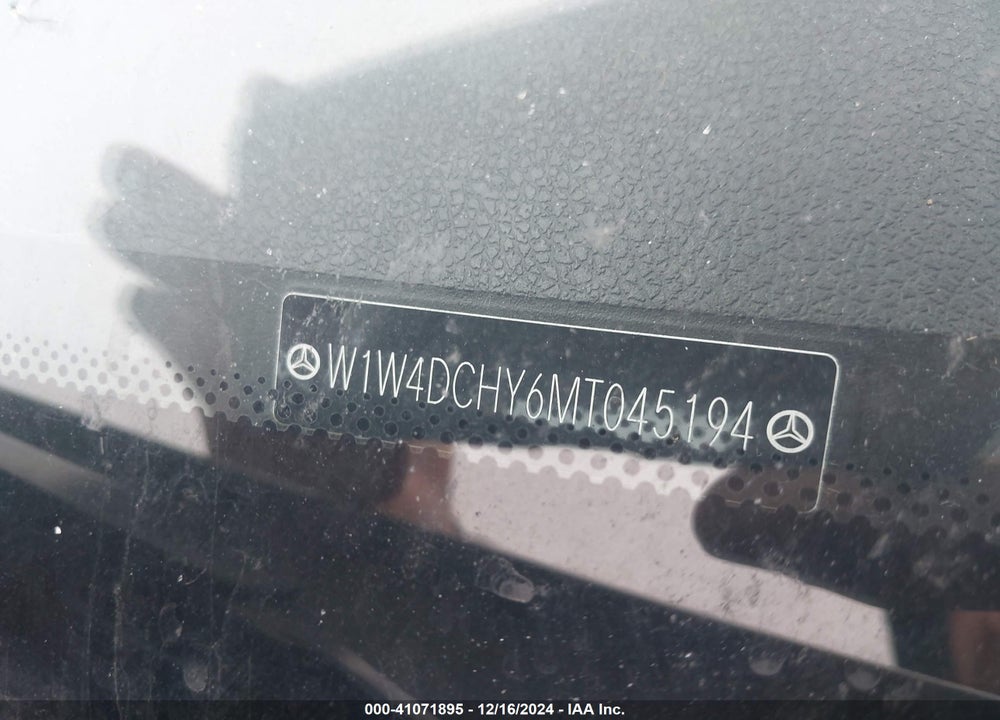 2021 MERCEDES-BENZ SPRINTER 2500 HIGH ROOF I4 DIESEL VIN: W1W4DCHY6MT045194