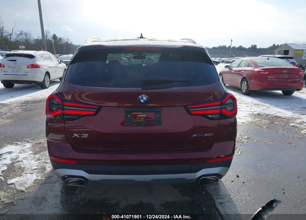 2022 BMW X3 XDRIVE30I VIN: 5UX53DP01N9N10529