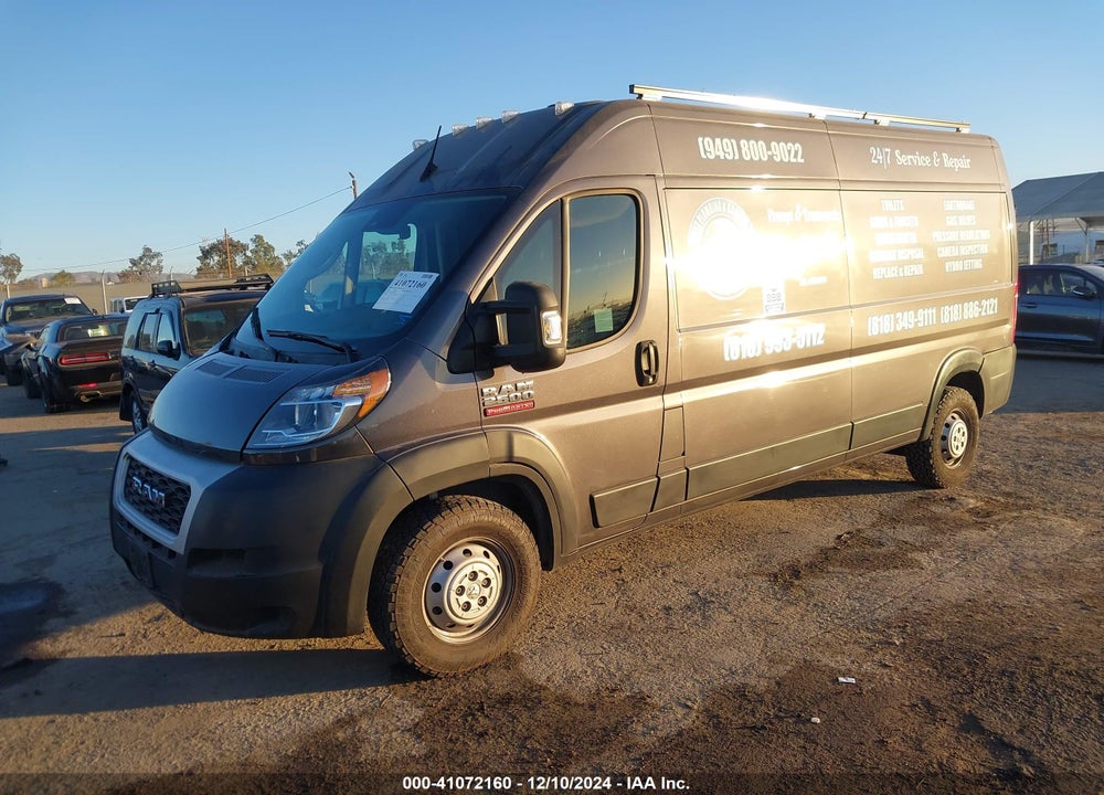 2022 RAM PROMASTER 2500 HIGH ROOF 159 WB VIN: 3C6LRVDGXNE136133