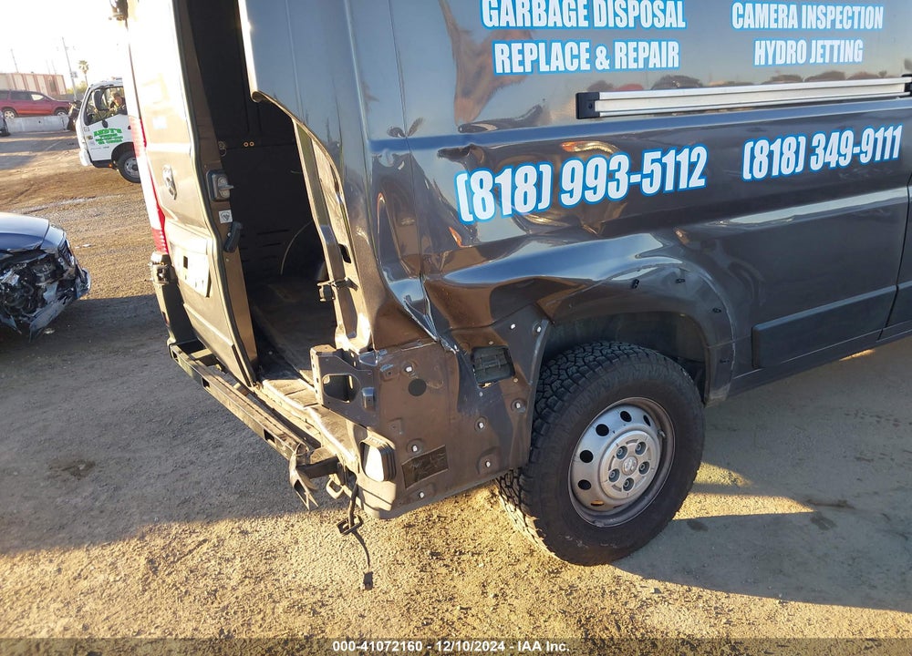 2022 RAM PROMASTER 2500 HIGH ROOF 159 WB VIN: 3C6LRVDGXNE136133
