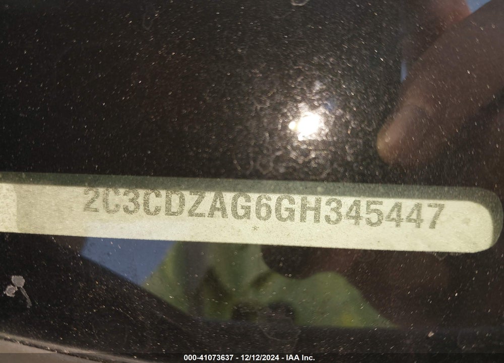 2016 DODGE CHALLENGER VIN: 2C3CDZAG6GH345447