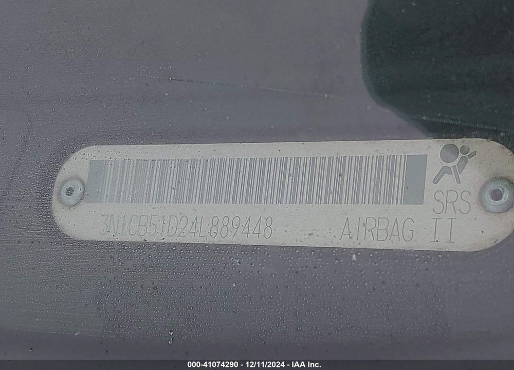 2004 NISSAN SENTRA 1.8S VIN: 3N1CB51D24L889448