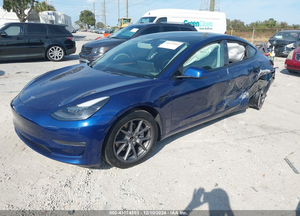2022 TESLA MODEL 3 LONG RANGE DUAL MOTOR ALL-WHEEL DRIVE VIN: 5YJ3E1EBXNF189683