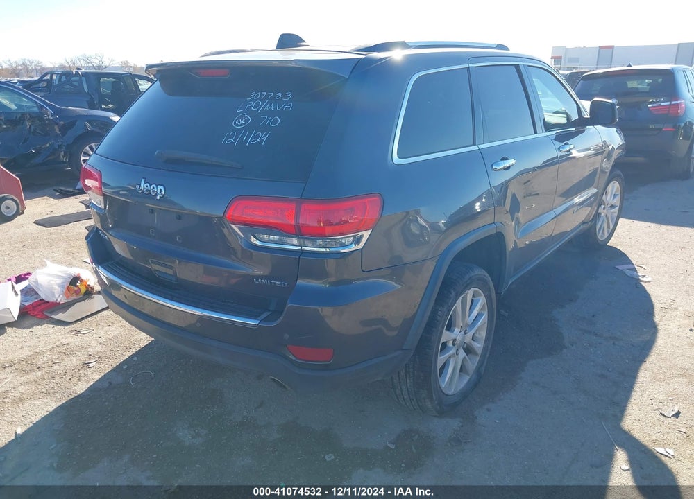 2017 JEEP GRAND CHEROKEE LIMITED 4X4 VIN: 1C4RJFBG2HC608520