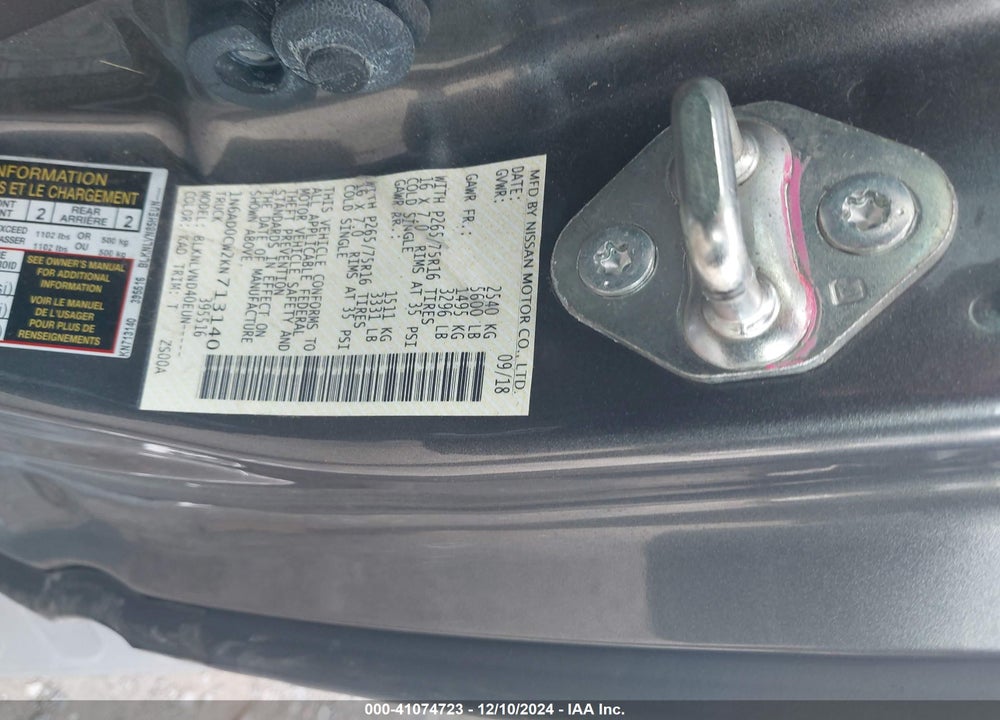 2019 NISSAN FRONTIER PRO-4X VIN: 1N6AD0CW2KN713140