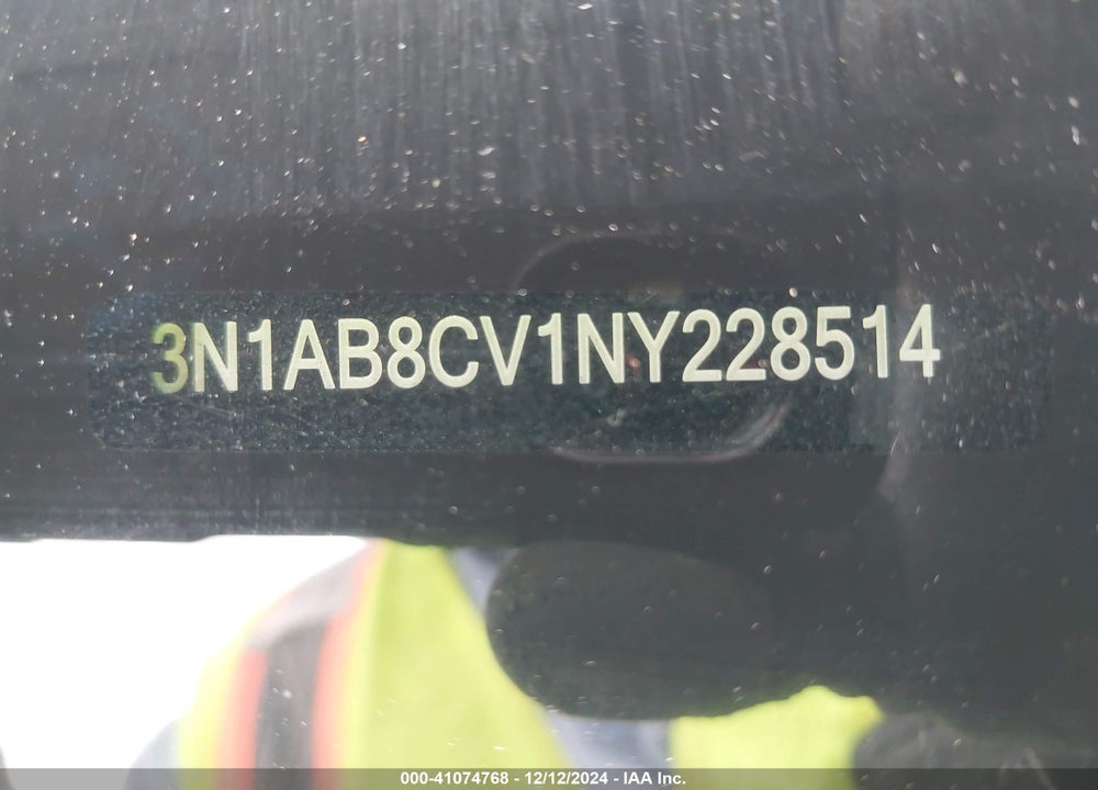 2022 NISSAN SENTRA VIN: 3N1AB8CV1NY228514