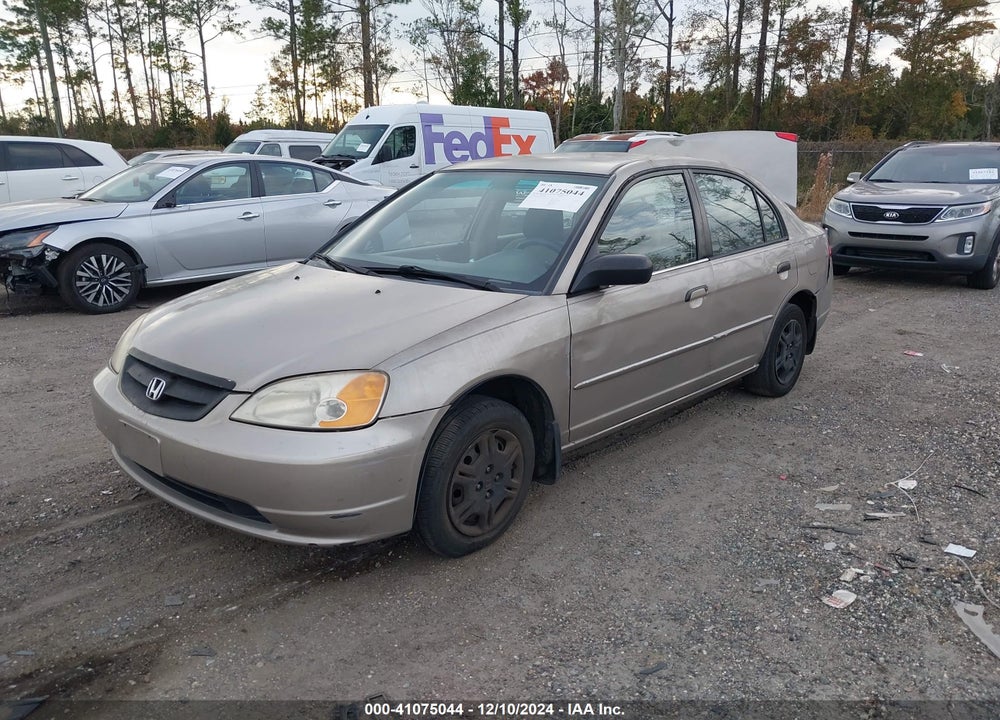 2001 HONDA CIVIC LX VIN: 1HGES15501L009227