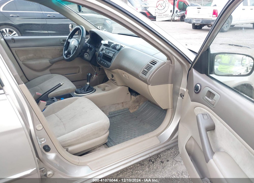 2001 HONDA CIVIC LX VIN: 1HGES15501L009227