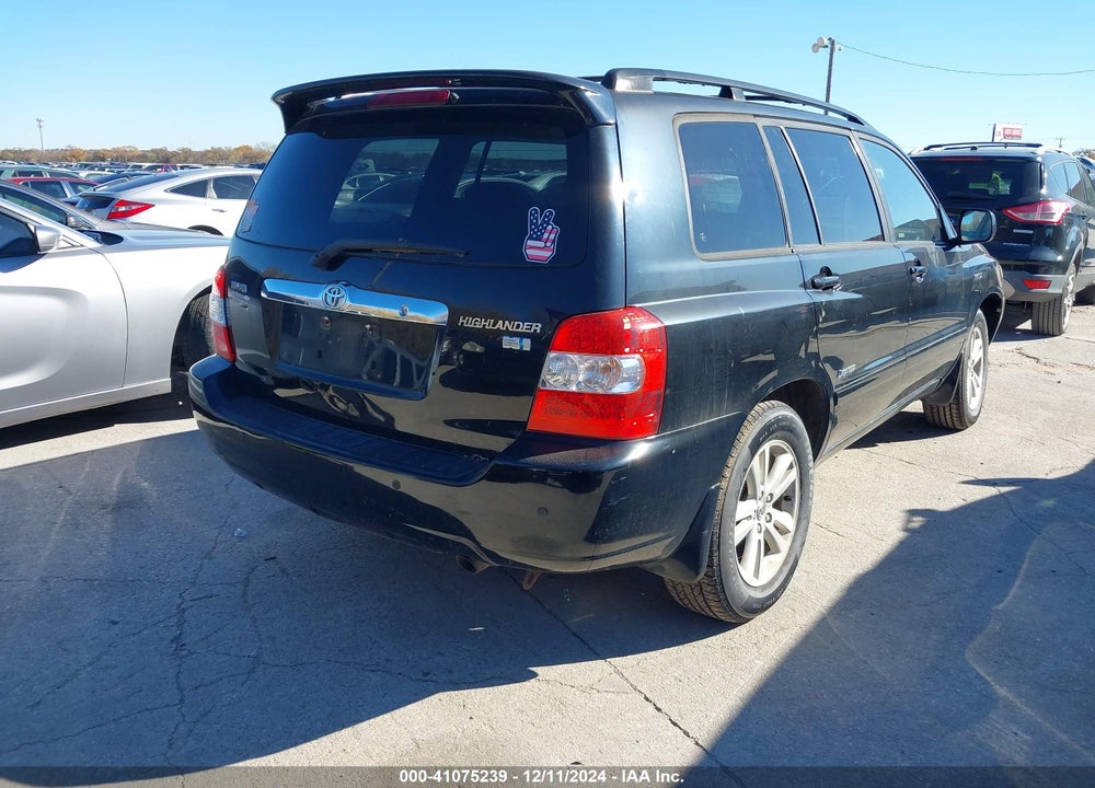 2006 TOYOTA HIGHLANDER HYBRID LIMITED V6 VIN: JTEDW21A160009202