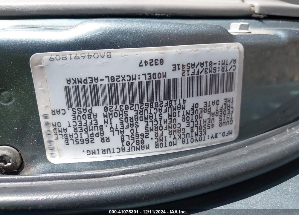 2002 TOYOTA AVALON XL VIN: 4T1BF28B62U203720
