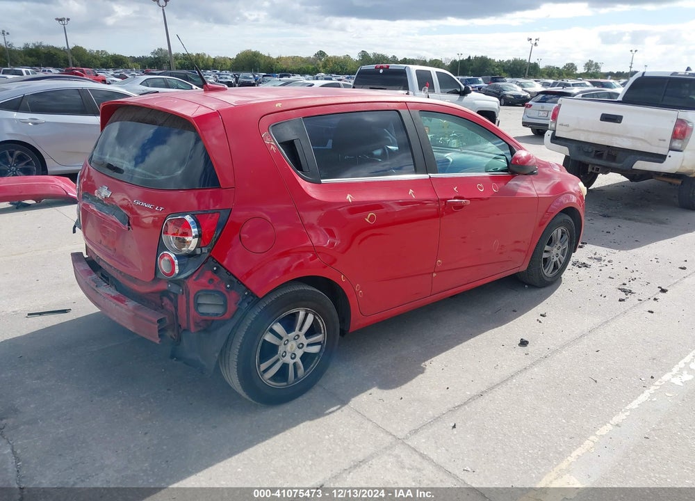 2012 CHEVROLET SONIC 2LT VIN: 1G1JC6SHXC4107936