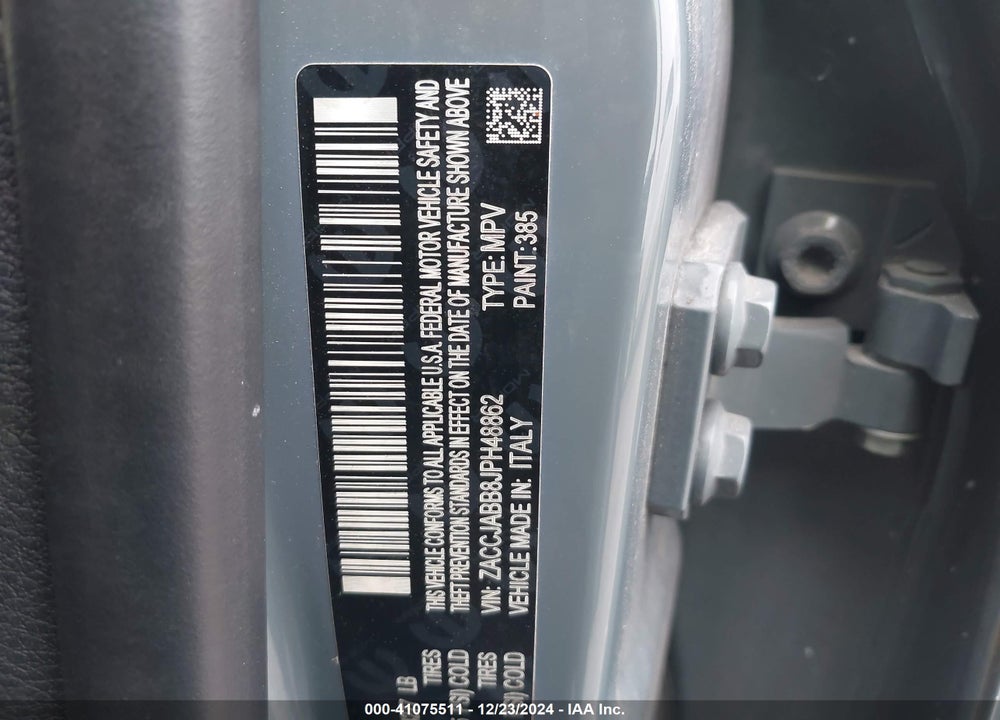 2018 JEEP RENEGADE LATITUDE FWD VIN: ZACCJABB8JPH48862