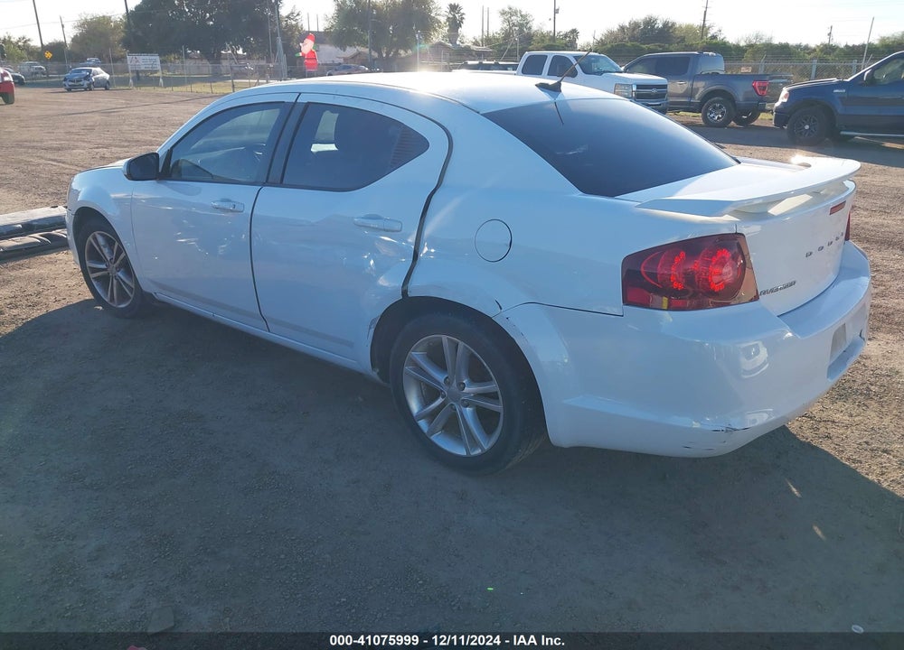 2014 DODGE AVENGER SXT VIN: 1C3CDZCG2EN187920