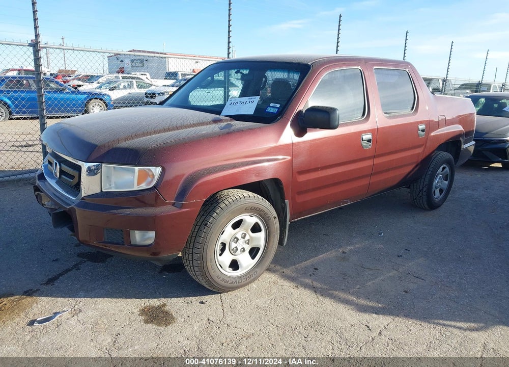 2009 HONDA RIDGELINE RT VIN: 5FPYK16289B105225