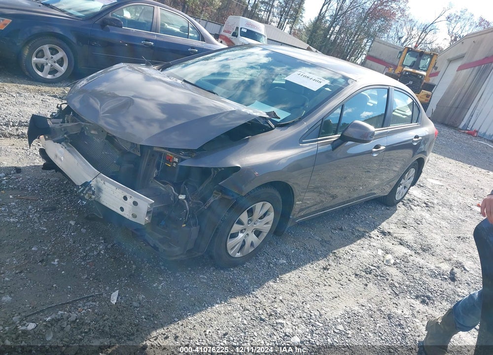 2012 HONDA CIVIC LX VIN: 19XFB2F58CE107893
