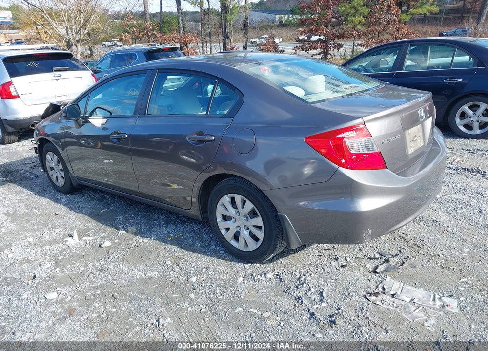 2012 HONDA CIVIC LX VIN: 19XFB2F58CE107893