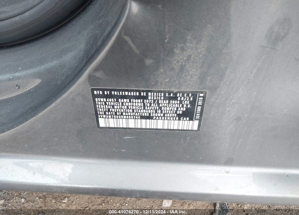 2024 VOLKSWAGEN JETTA VIN: 3VWAM7BU8RM008744