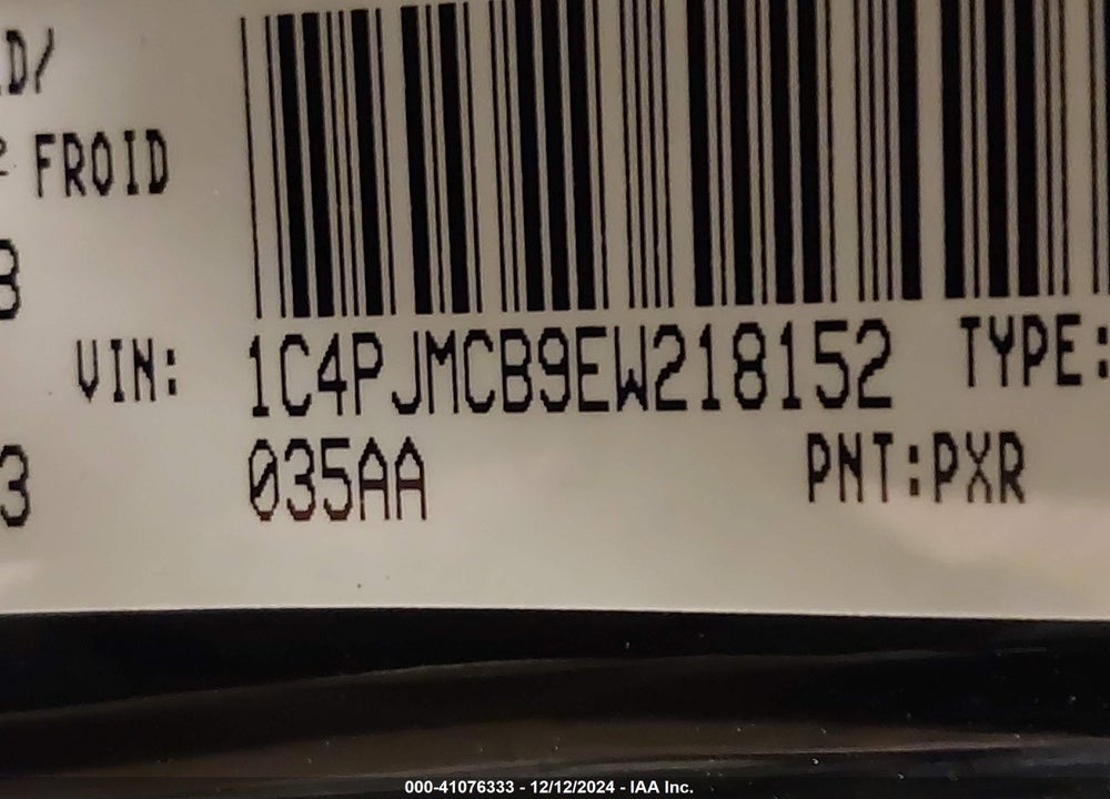 2014 JEEP CHEROKEE NORTH VIN: 1C4PJMCB9EW218152