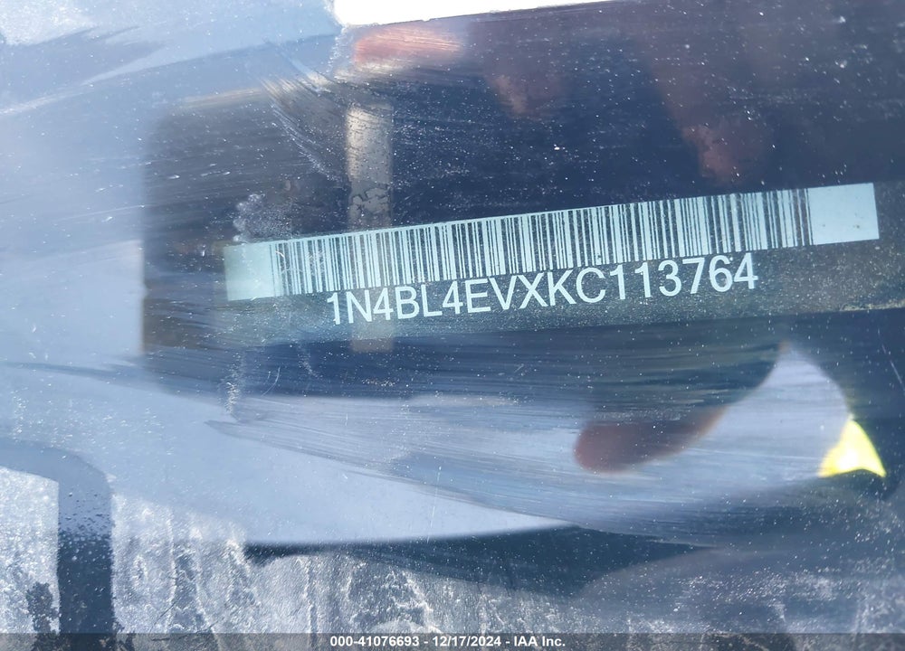 2019 NISSAN ALTIMA 2.5 SL VIN: 1N4BL4EVXKC113764