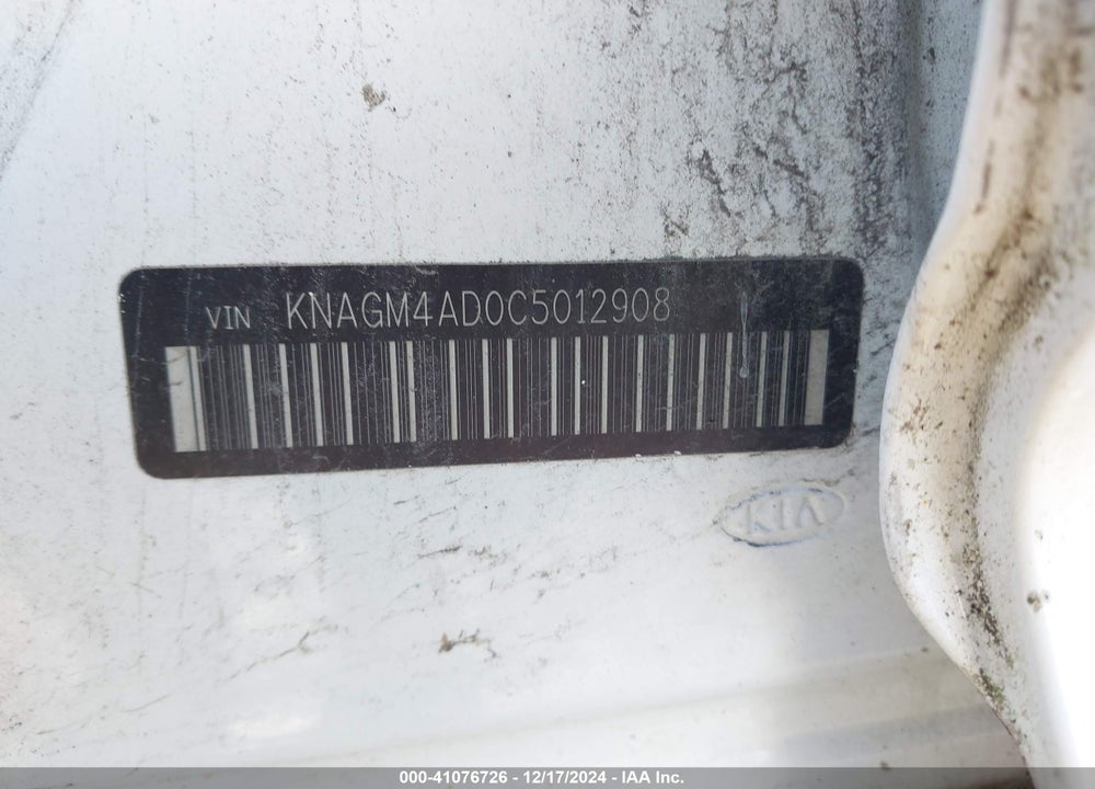 2012 KIA OPTIMA HYBRID EX VIN: KNAGM4AD0C5012908