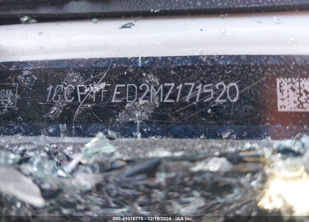 2021 CHEVROLET SILVERADO 1500 VIN: 1GCPYFED2MZ171520