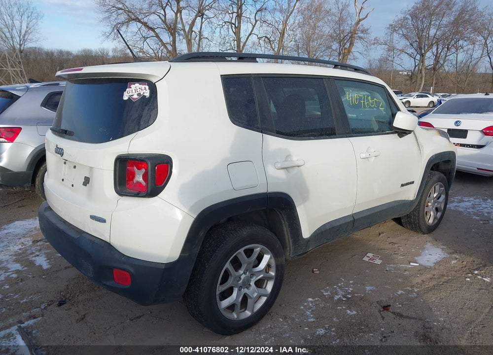 2016 JEEP RENEGADE LATITUDE VIN: ZACCJBBT0GPD64095
