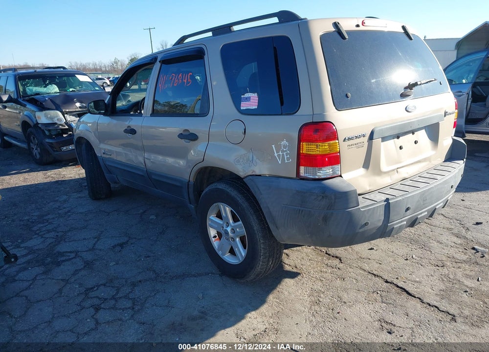 2007 FORD ESCAPE HYBRID VIN: 1FMYU49H67KB28261
