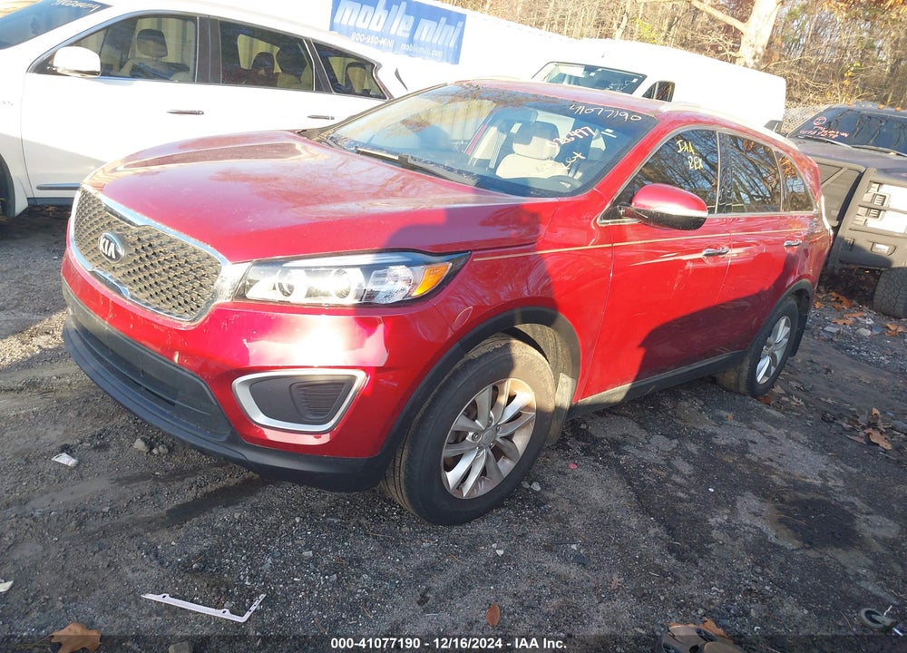 2016 KIA SORENTO 3.3L LX VIN: 5XYPG4A59GG026497