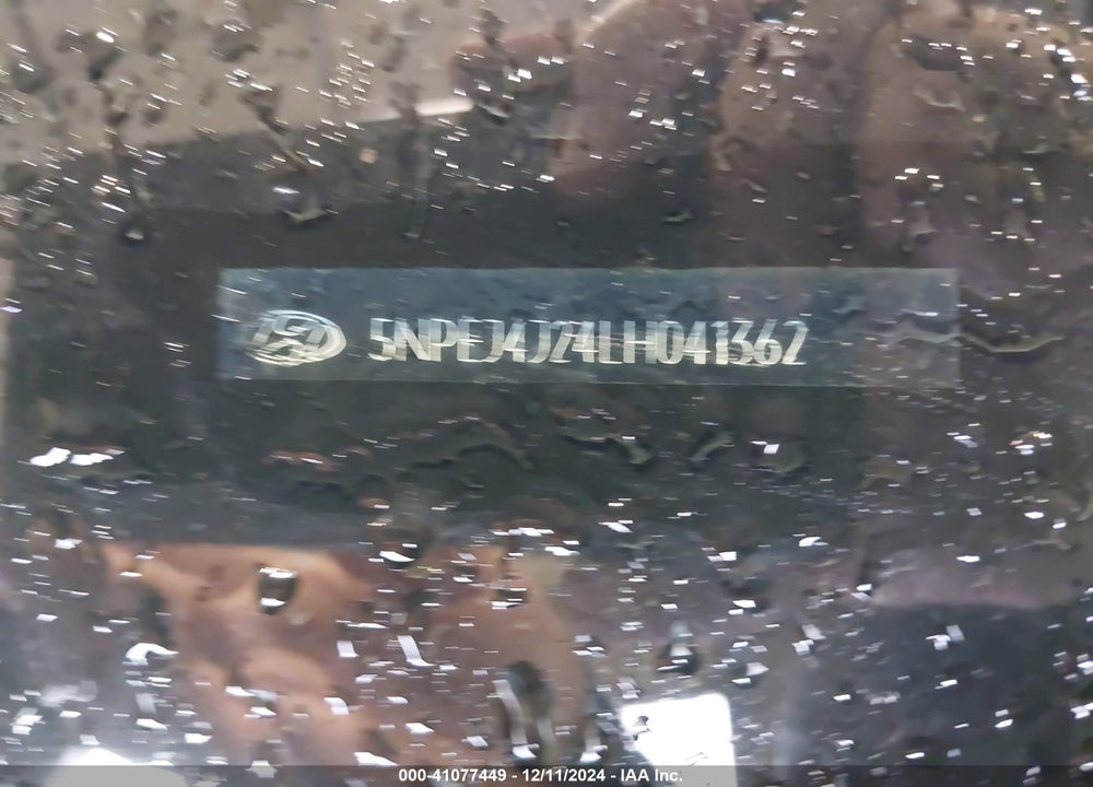2020 HYUNDAI SONATA VIN: 5NPEJ4J24LH041362