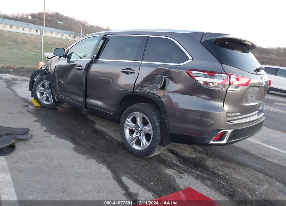 2017 TOYOTA HIGHLANDER LIMITED VIN: 5TDDZRFH6HS390443