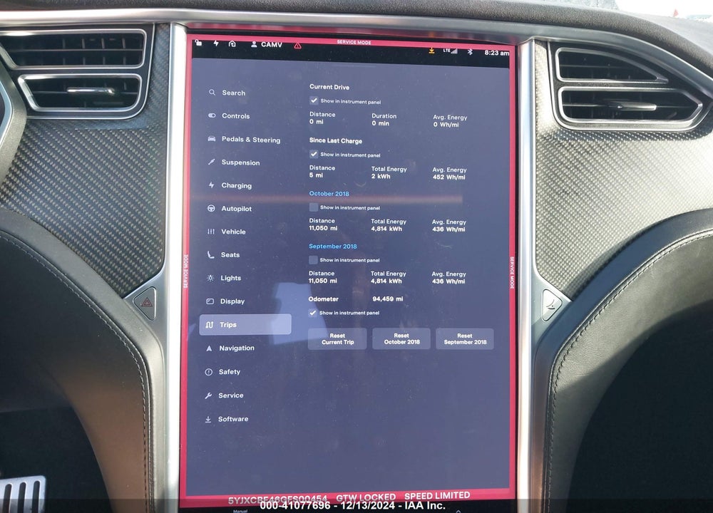 2016 TESLA MODEL X 75D/P100D/P90D VIN: 5YJXCBE46GFS00454