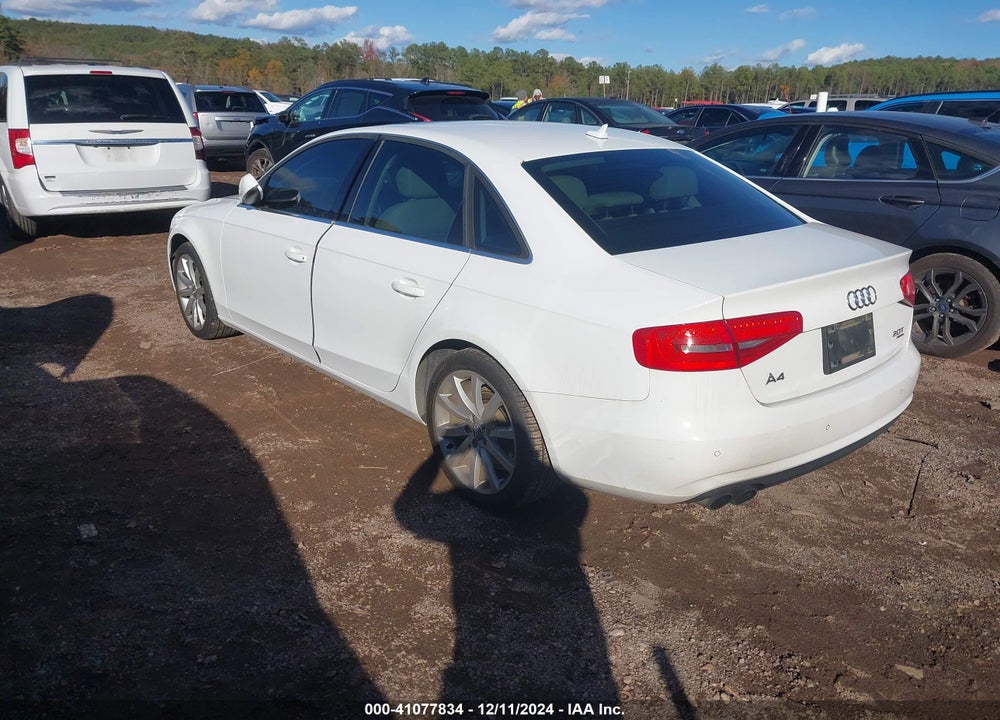 2013 AUDI A4 2.0T PREMIUM VIN: WAUFFAFL7DN018419