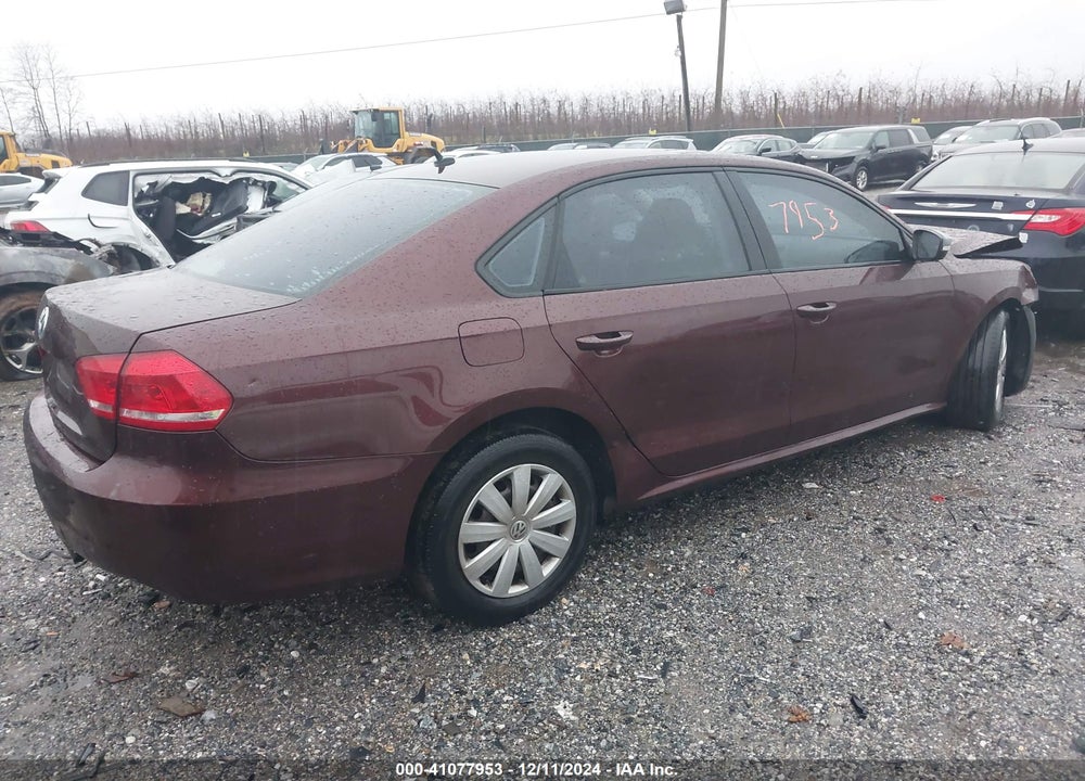 2012 VOLKSWAGEN PASSAT 2.5L S VIN: 1VWAP7A37CC065591