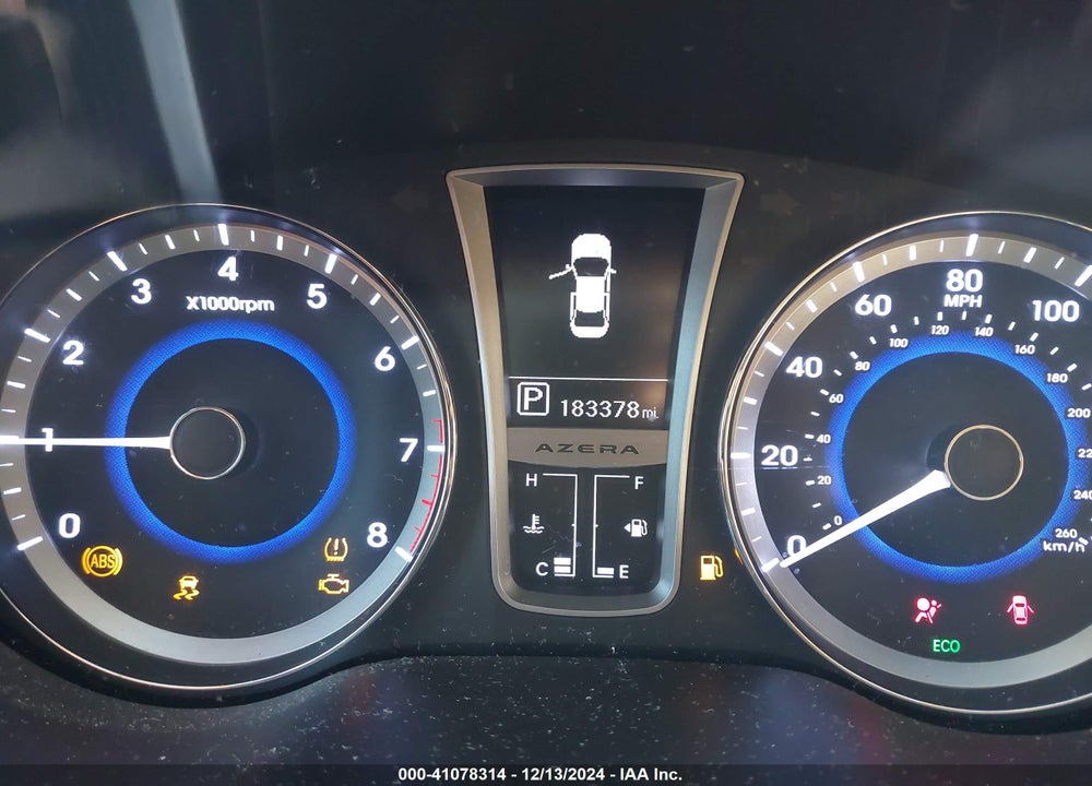 2013 HYUNDAI AZERA VIN: KMHFH4JG1DA203593