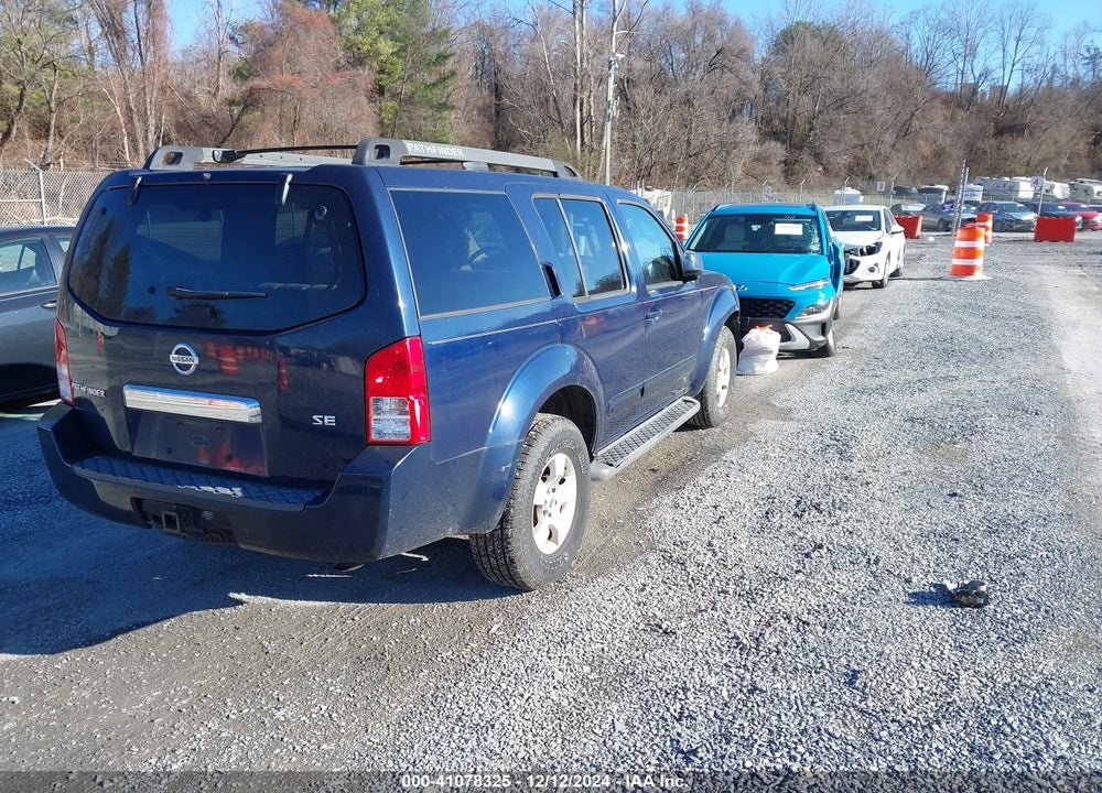 2006 NISSAN PATHFINDER SE VIN: 5N1AR18W56C626297
