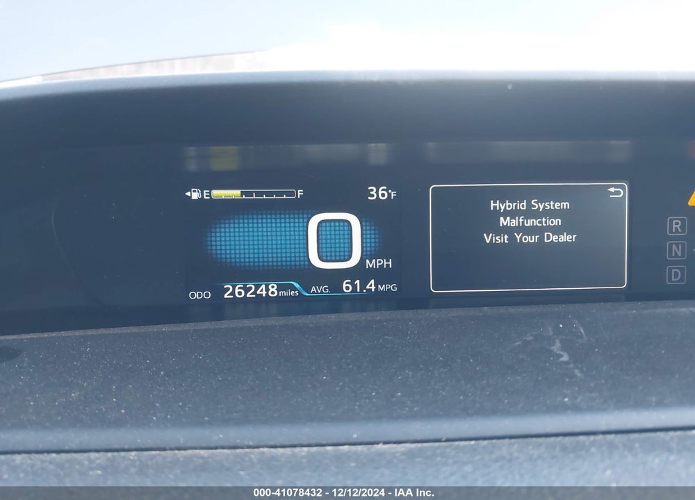 2019 TOYOTA PRIUS LE VIN: JTDKARFU6K3099736