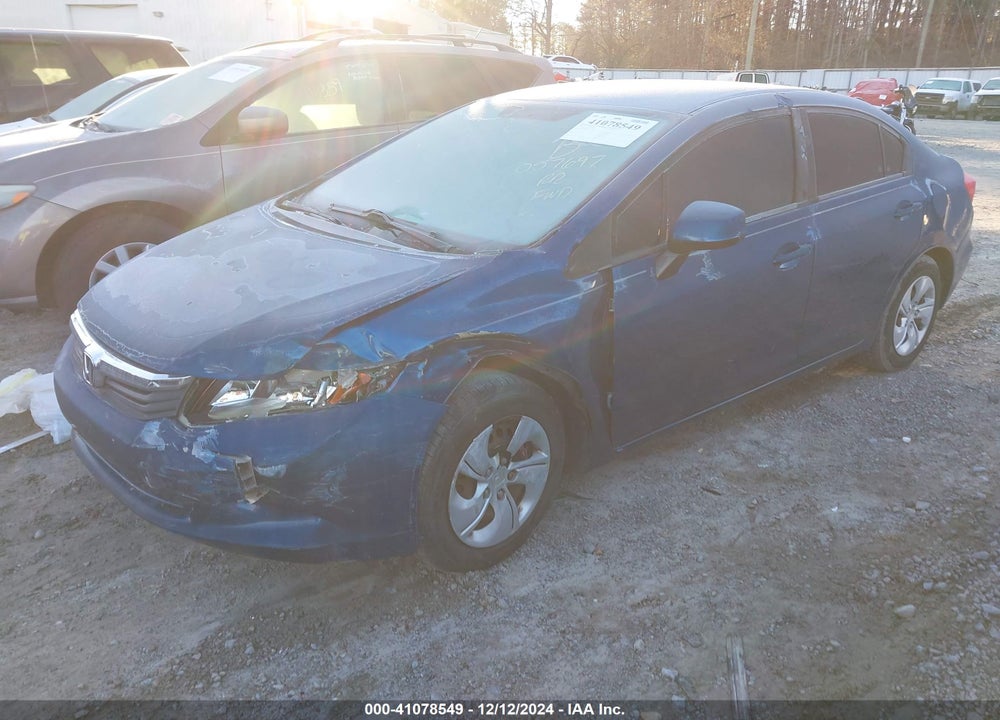 2012 HONDA CIVIC LX VIN: 19XFB2F59CE057697