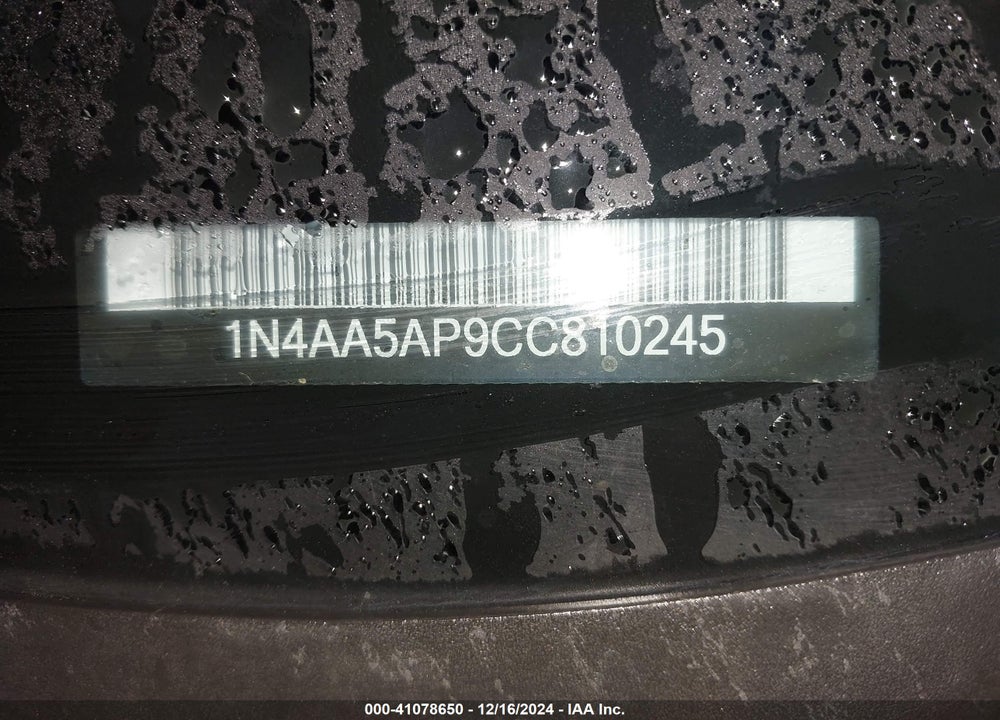 2012 NISSAN MAXIMA VIN: 1N4AA5AP9CC810245