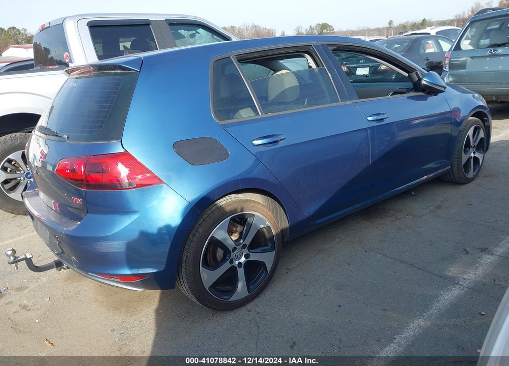 2015 VOLKSWAGEN GOLF TDI S 4-DOOR VIN: 3VWRA7AU0FM072544