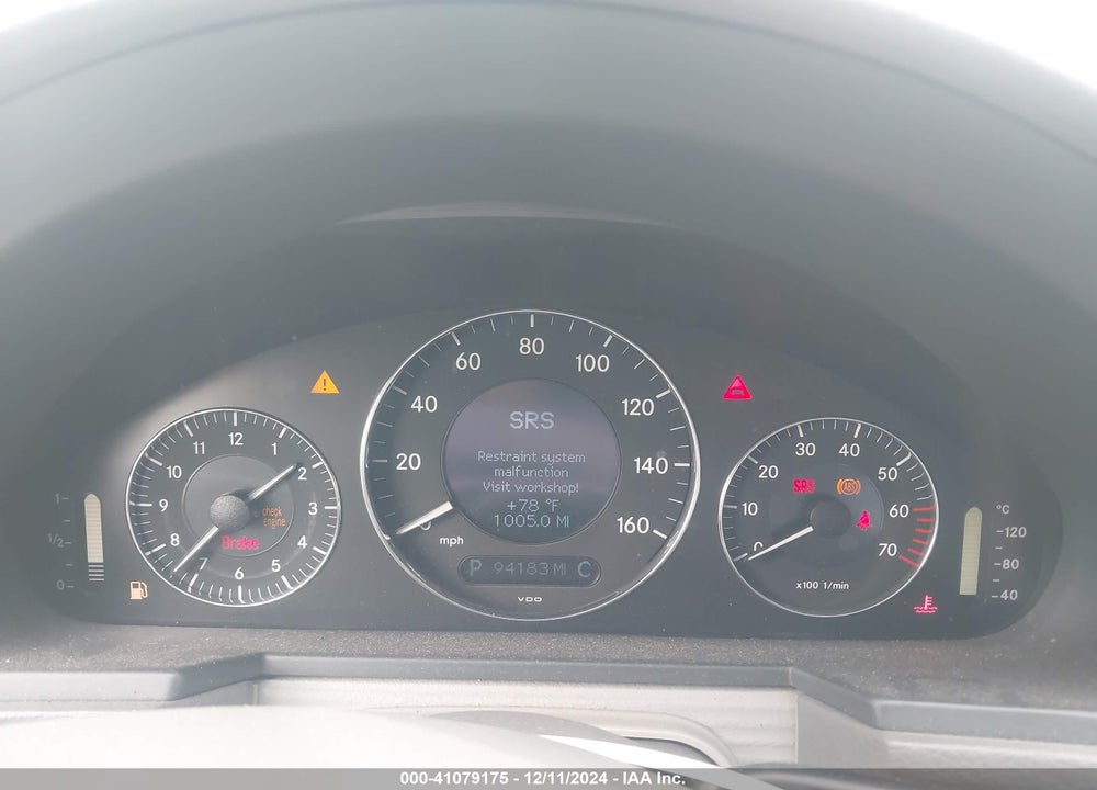 2004 MERCEDES-BENZ E 320 VIN: WDBUF65J54A450262