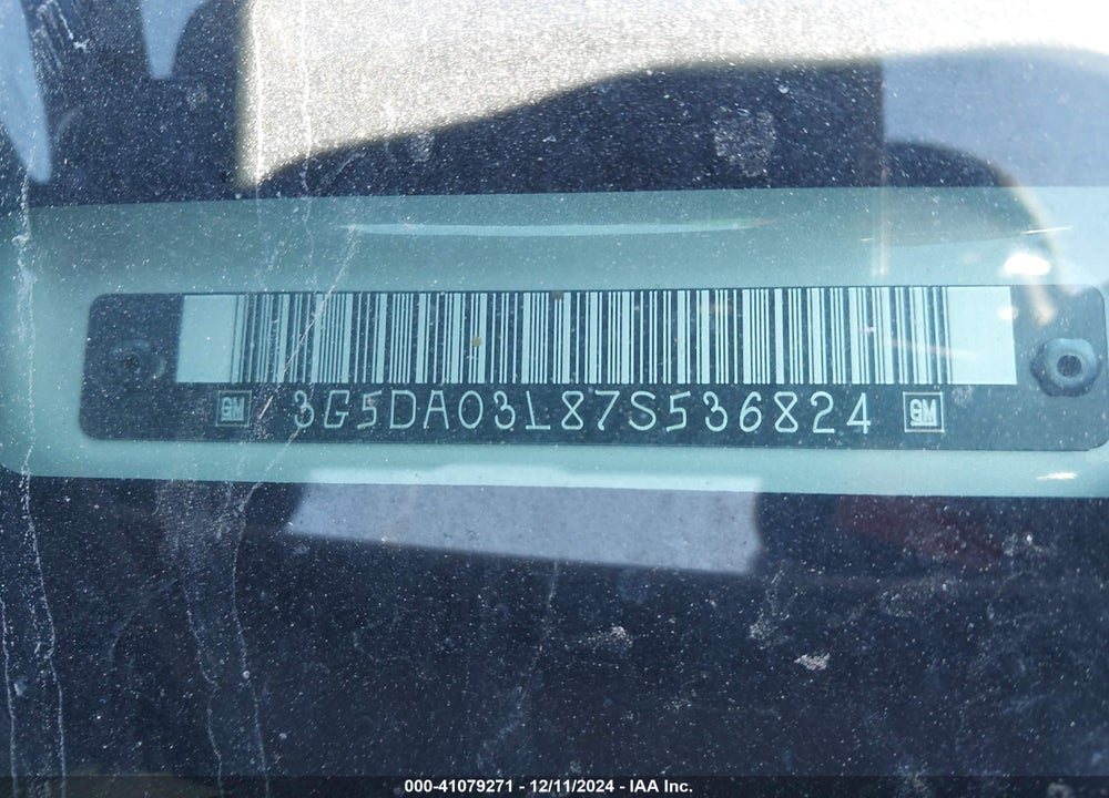 2007 BUICK RENDEZVOUS CX VIN: 3G5DA03L87S536824