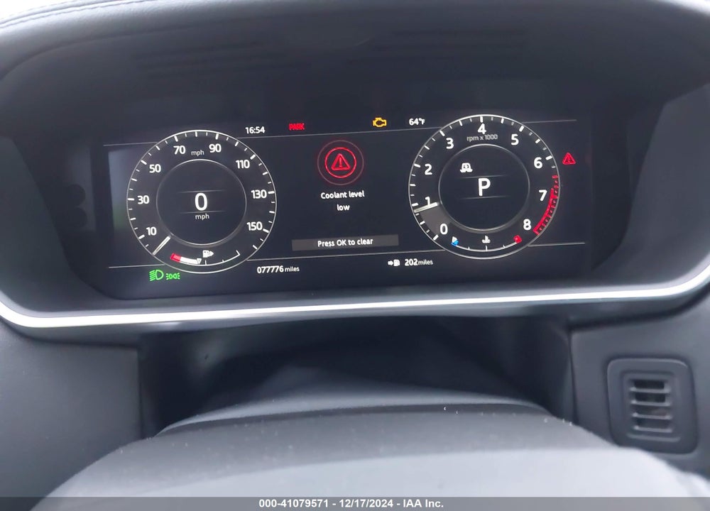 2019 LAND ROVER RANGE ROVER 3.0L V6 SUPERCHARGED VIN: SALGR2RV5KA564294